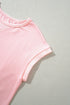 Minimalist Solid Cap Sleeve Drop Waist T Shirt Dress