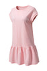 Minimalist Solid Cap Sleeve Drop Waist T Shirt Dress