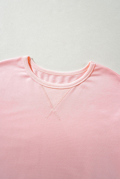 Minimalist Solid Cap Sleeve Drop Waist T Shirt Dress