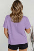 Minimalist Solid Mock Neck Cotton Stretch Tee