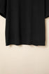 Minimalist Solid Mock Neck Cotton Stretch Tee