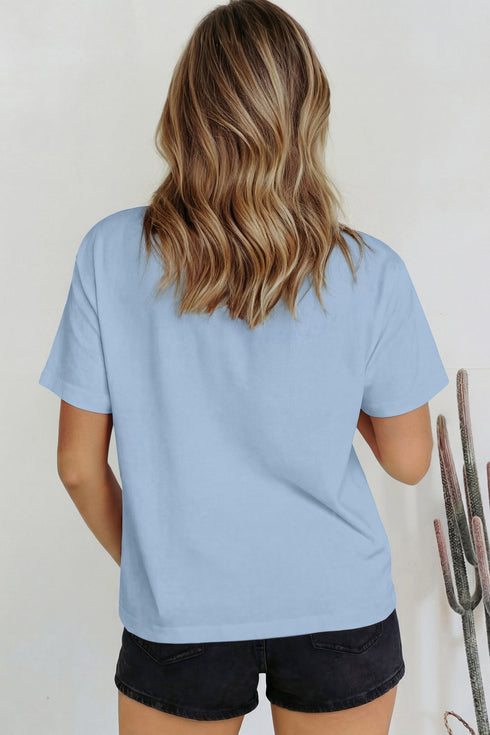 Minimalist Solid Mock Neck Cotton Stretch Tee
