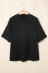 Minimalist Solid Mock Neck Cotton Stretch Tee