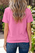 Minimalist Solid Mock Neck Cotton Stretch Tee