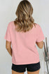 Minimalist Solid Mock Neck Cotton Stretch Tee
