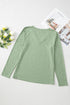 Minimalist Stretch V Neck Casual Long Sleeve Top