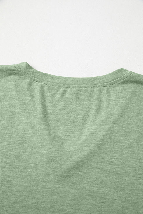 Minimalist Stretch V Neck Casual Long Sleeve Top