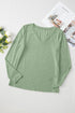 Minimalist Stretch V Neck Casual Long Sleeve Top