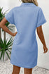 Minimalist Textured Short Sleeve A Line Mini Dress