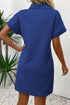 Minimalist Textured Short Sleeve A Line Mini Dress