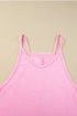 Minimalist V Neck Sleeveless Pocketed Casual Jersey Romper