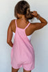 Minimalist V Neck Sleeveless Pocketed Casual Jersey Romper