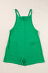 Minimalist V Neck Sleeveless Pocketed Casual Jersey Romper