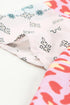 Mixed Animal Floral Print Cape Handkerchief Hem Top