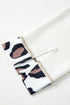 Mixed Animal Print Waffle Knit Zip Up Hoodie