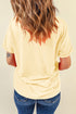 Mixed Bow Pattern Round Neck Playful Casual Graphic Tee