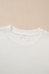 Mixed Floral Patchwork Puff Sleeve Round Neck Top