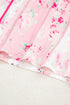Mixed Floral Print Satin Long Sleeve Pajama Set