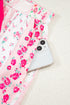 Mixed Floral Print Satin Long Sleeve Pajama Set