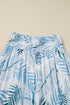 Mixed Floral Print Smocked Waist Wide Leg Pants