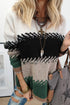 Mixed Geometric Pattern Relaxed Fit Knit Sweater