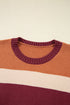 Mixed Geometric Print Crew Neck Sweater