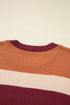 Mixed Geometric Print Crew Neck Sweater