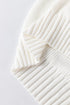 Mixed Media Abstract Print Sleeve Ribbed Knit Sweater