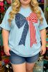 Mixed Media Bow Patchwork Graphic Tee