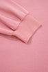 Mixed Media Floral Applique Raw Edge Pullover Sweatshirt