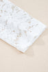 Mixed Media Lace Sleeve Relaxed Fit Top