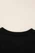 Mixed Media Lace Sleeve Relaxed Fit Top