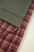 Mixed Media Plaid Detail Layered Look Sweatshirt