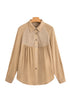 Mixed Media Waffle Knit Button Down Shirt