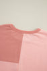 Mixed Panel Patchwork Long Sleeve Short Set