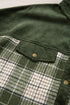 Mixed Patchwork Snap Button Casual Plaid Shacket