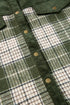 Mixed Patchwork Snap Button Casual Plaid Shacket