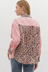 Mixed Pattern Button Front Long Sleeve Shirt