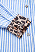 Mixed Pattern Button Front Long Sleeve Shirt