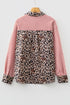 Mixed Pattern Button Front Long Sleeve Shirt