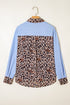 Mixed Pattern Button Front Long Sleeve Shirt