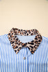 Mixed Pattern Button Front Long Sleeve Shirt