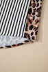 Mixed Pattern Button Front Long Sleeve Shirt