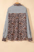 Mixed Pattern Button Front Long Sleeve Shirt