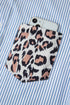 Mixed Pattern Contrast Sleeve Button Down Shirt