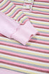 Mixed Pattern Exposed Seam Button Front Henley Pullover