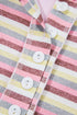 Mixed Pattern Exposed Seam Button Front Henley Pullover