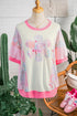 Mixed Pattern Floral Patchwork Big Flower Accent Top