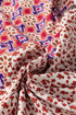 Mixed Pattern Long Sleeve Tie Neck Peasant Blouse