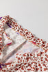 Mixed Pattern Long Sleeve Tie Neck Peasant Blouse